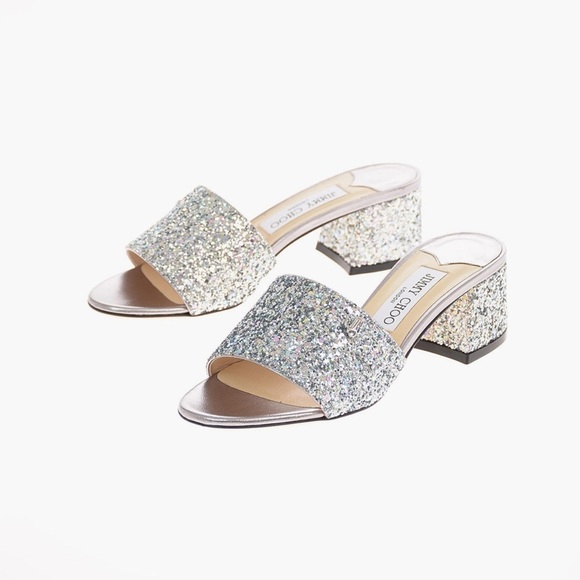 Jimmy Choo Women’s Sequined Minea 45 Slippers Size 37.5/7.5 - Picture 2 of 12